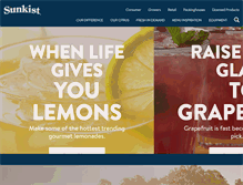 Tablet Screenshot of foodservice.sunkist.com